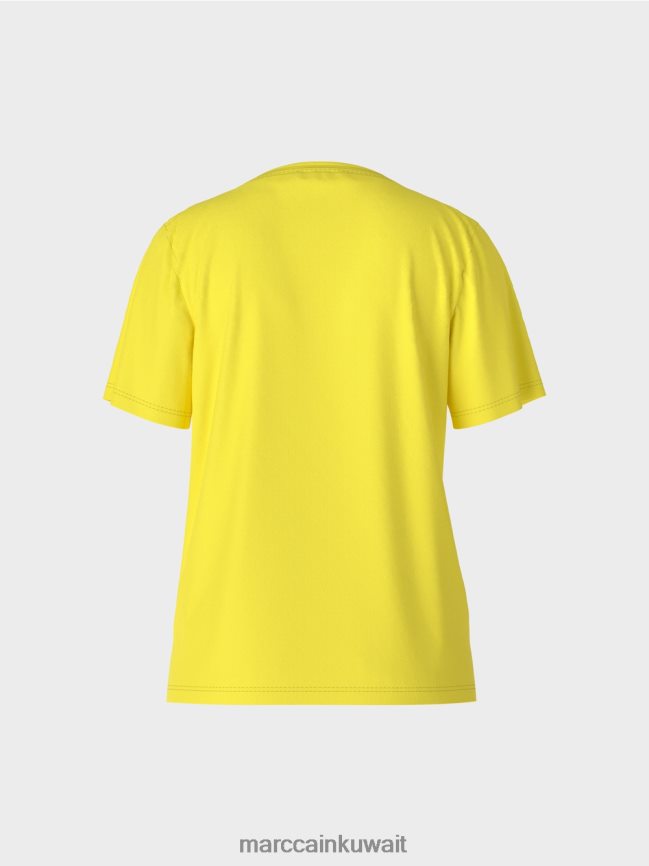 Marc Cain تيشيرت بياقة دائرية واسعة LVN0D61313 ملابس ليمون ناعم