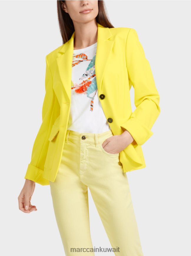 Marc Cain تي شيرت مزين بتطريز طائر ملون LVN0D61315 ملابس أبيض