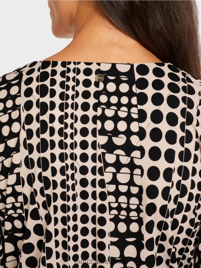 Marc Cain فستان بتصميم فني LVN0D6131 ملابس أسود