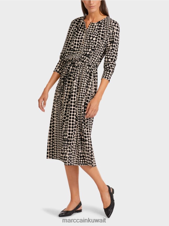 Marc Cain فستان بتصميم فني LVN0D6131 ملابس أسود