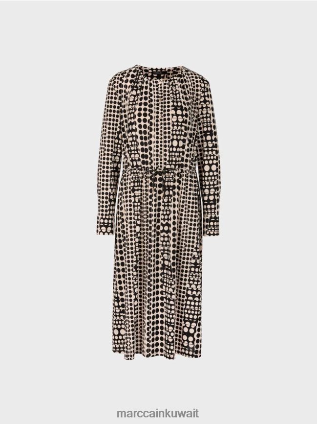 Marc Cain فستان بتصميم فني LVN0D6131 ملابس أسود