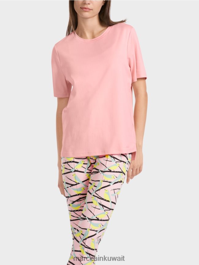 Marc Cain تيشيرت بياقة دائرية واسعة LVN0D61322 ملابس مسحوق وردي ناعم