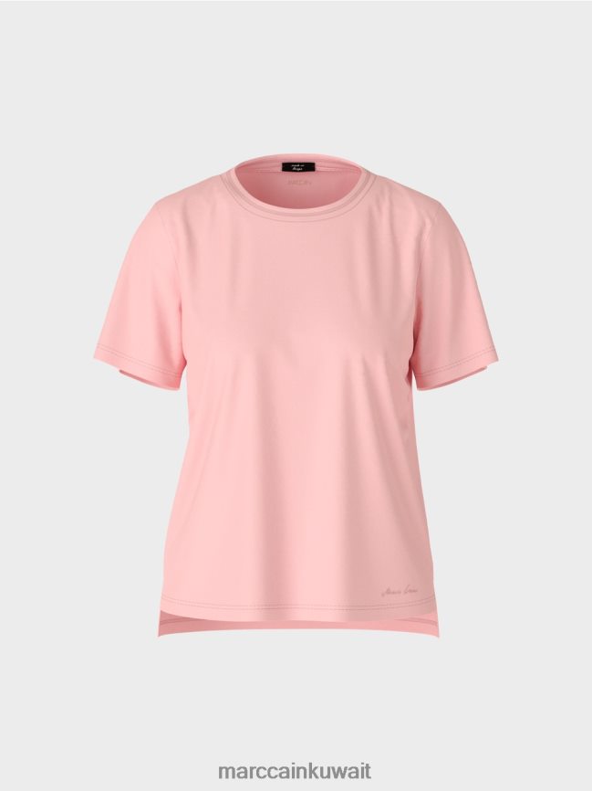 Marc Cain تيشيرت بياقة دائرية واسعة LVN0D61322 ملابس مسحوق وردي ناعم