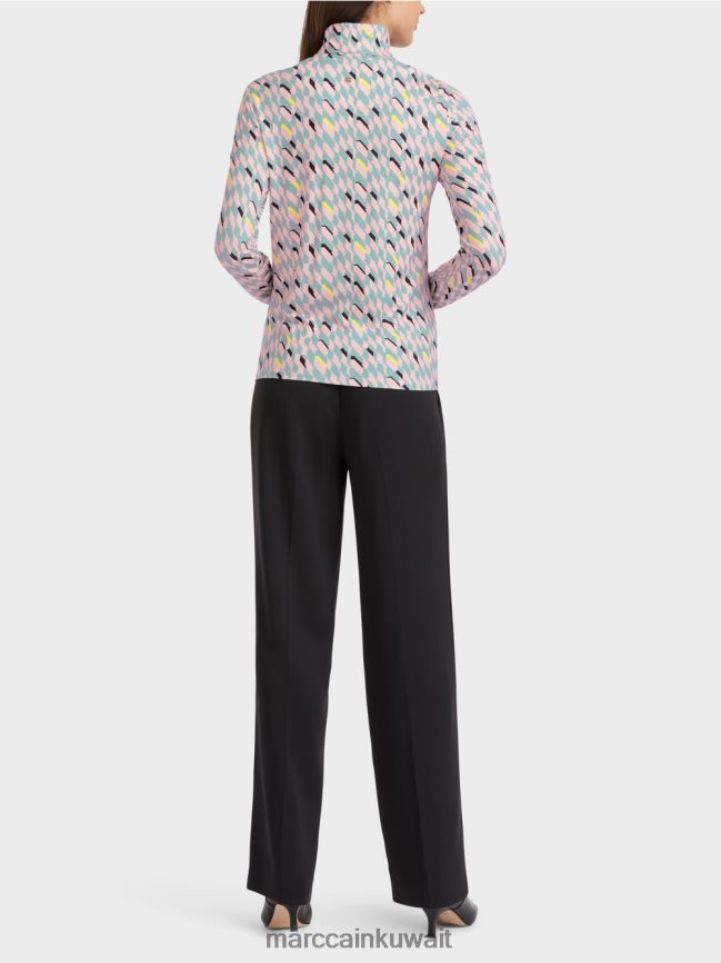 Marc Cain تي شيرت برقبة دائرية LVN0D61324 ملابس السماء الزرقاء الداكنة