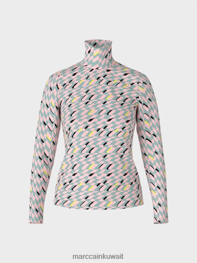 Marc Cain تي شيرت برقبة دائرية LVN0D61324 ملابس السماء الزرقاء الداكنة