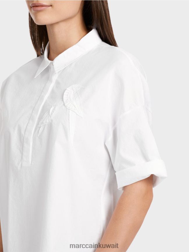 Marc Cain قميص بولو مع زين LVN0D61327 ملابس أبيض