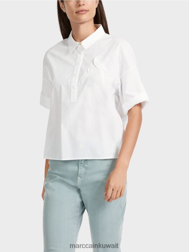 Marc Cain قميص بولو مع زين LVN0D61327 ملابس أبيض