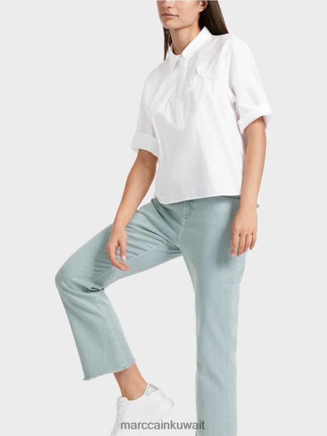 Marc Cain قميص بولو مع زين LVN0D61327 ملابس أبيض