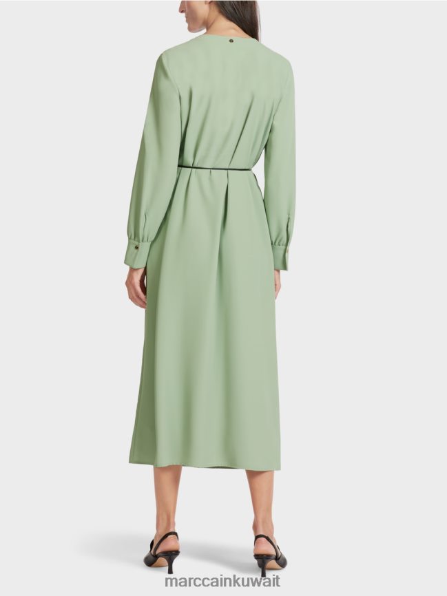Marc Cain فستان أنيق بمظهر ريترو LVN0D6132 ملابس مسحوق النعناع