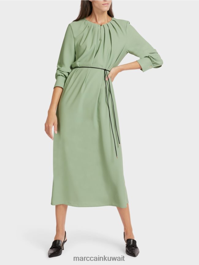 Marc Cain فستان أنيق بمظهر ريترو LVN0D6132 ملابس مسحوق النعناع