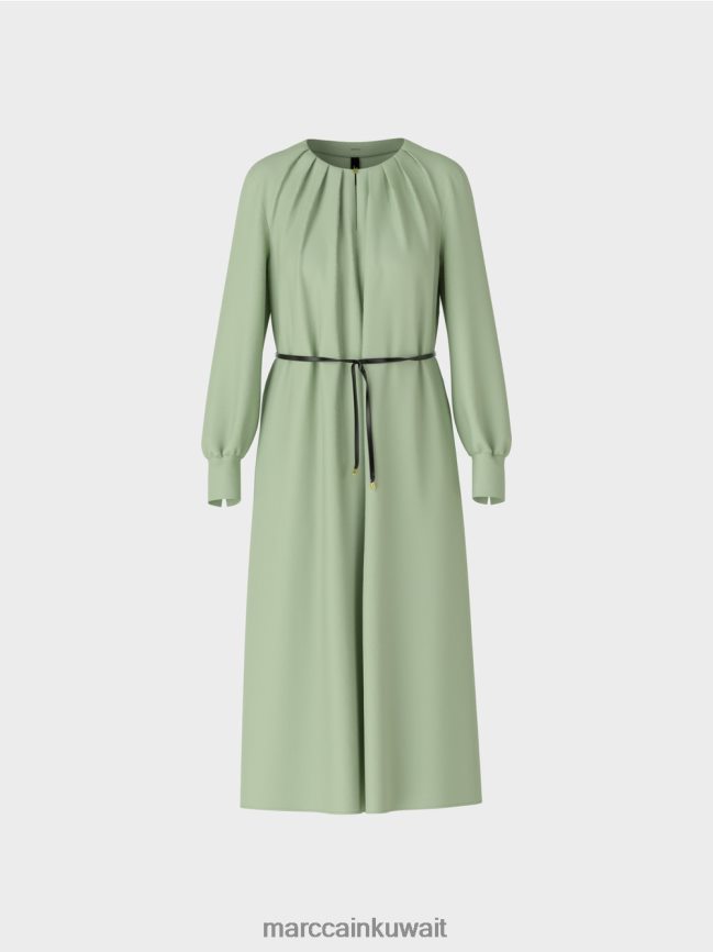 Marc Cain فستان أنيق بمظهر ريترو LVN0D6132 ملابس مسحوق النعناع