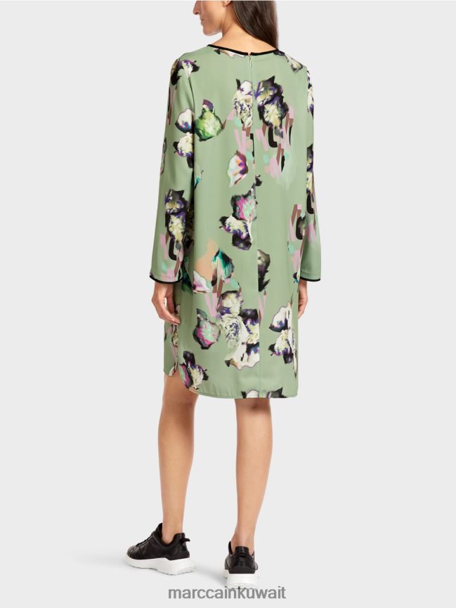 Marc Cain فستان بطباعة شاملة LVN0D6133 ملابس مسحوق النعناع