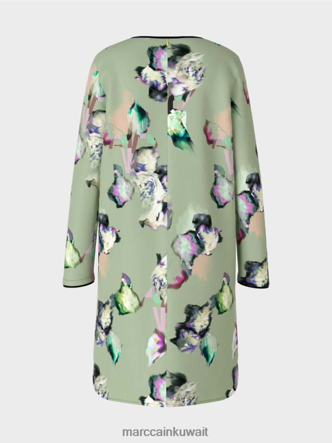 Marc Cain فستان بطباعة شاملة LVN0D6133 ملابس مسحوق النعناع