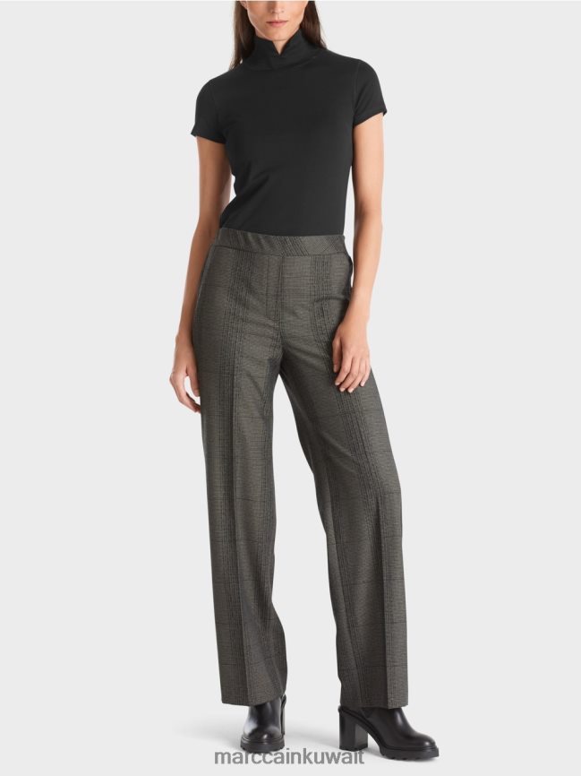 Marc Cain تي شيرت برقبة عالية LVN0D61342 ملابس أسود