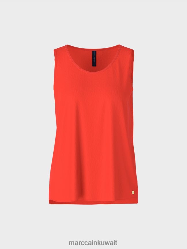 Marc Cain قمة خفيفة الوزن بلا أكمام LVN0D61347 ملابس كامباري