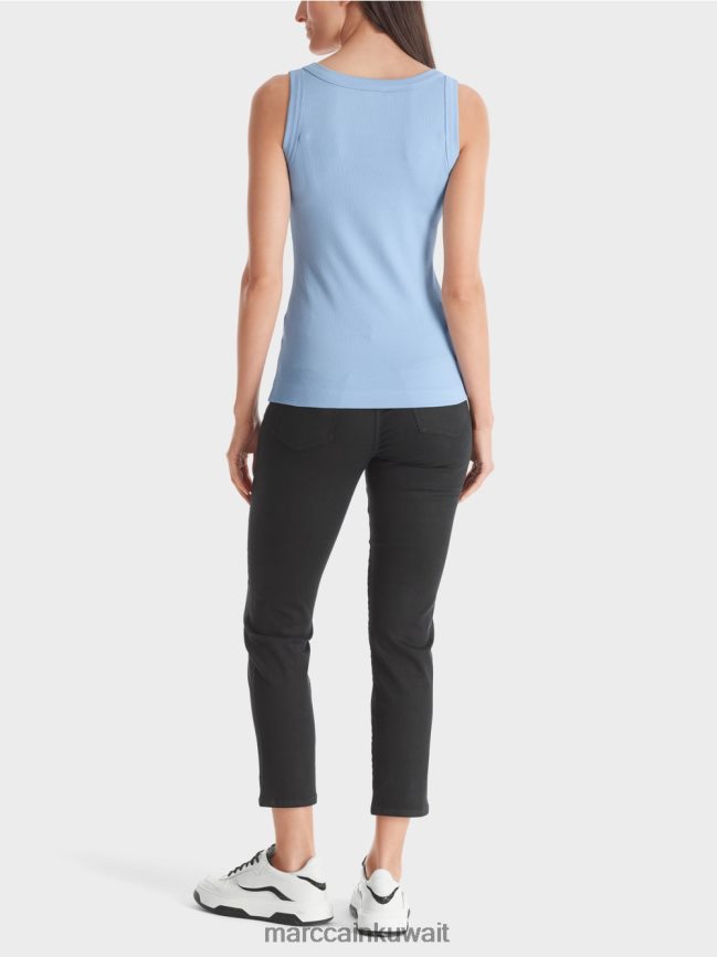 Marc Cain أعلى الخزان مضلع غرامة LVN0D61349 ملابس سماء الصيف المظلمة