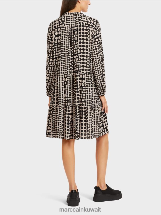 Marc Cain فستان من البوليستر المعاد تدويره LVN0D6134 ملابس أسود