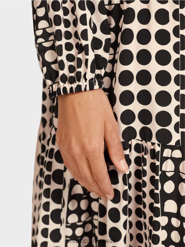 Marc Cain فستان من البوليستر المعاد تدويره LVN0D6134 ملابس أسود