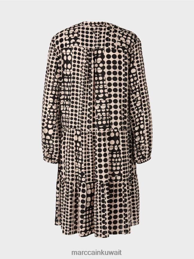 Marc Cain فستان من البوليستر المعاد تدويره LVN0D6134 ملابس أسود