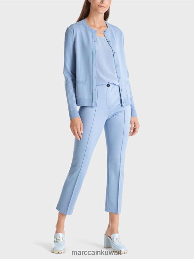 Marc Cain قمة خفيفة الوزن بلا أكمام LVN0D61350 ملابس سماء الصيف المظلمة