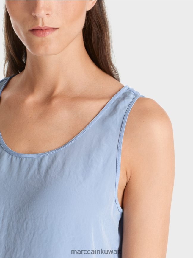 Marc Cain قمة خفيفة الوزن بلا أكمام LVN0D61350 ملابس سماء الصيف المظلمة