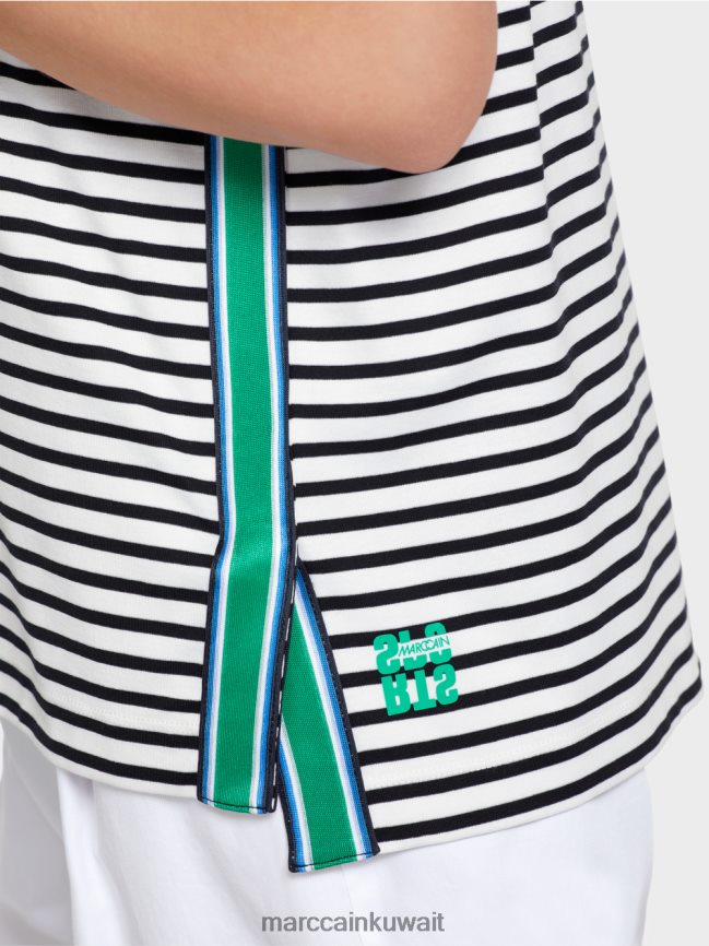 Marc Cain قميص مخطط عارضة LVN0D61357 ملابس شريط