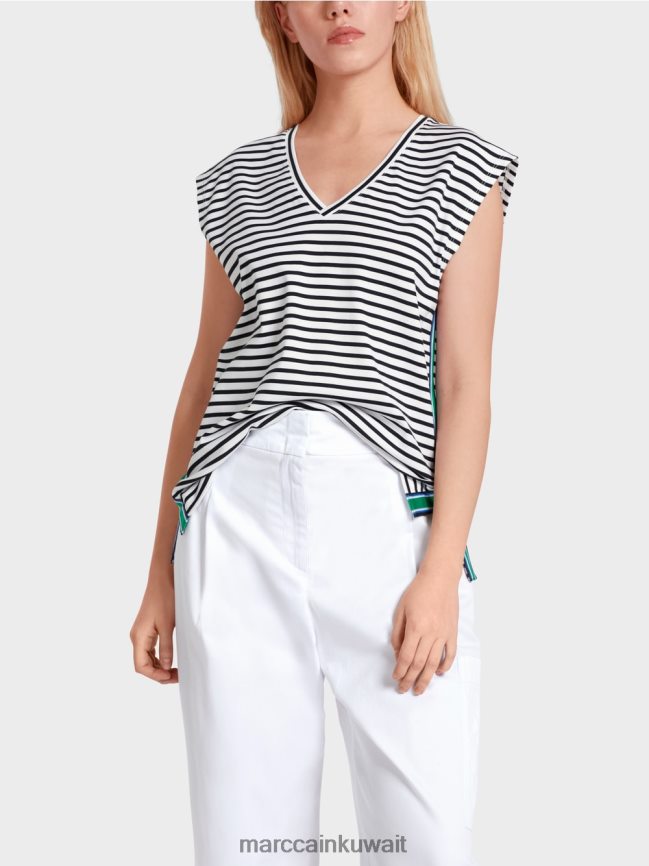 Marc Cain قميص مخطط عارضة LVN0D61357 ملابس شريط