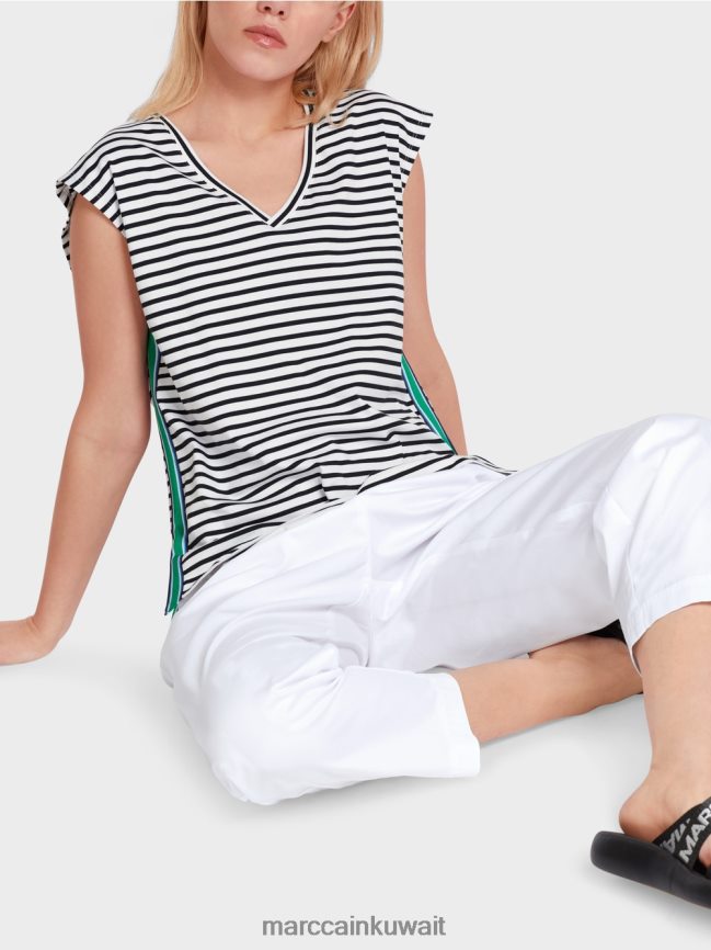 Marc Cain قميص مخطط عارضة LVN0D61357 ملابس شريط