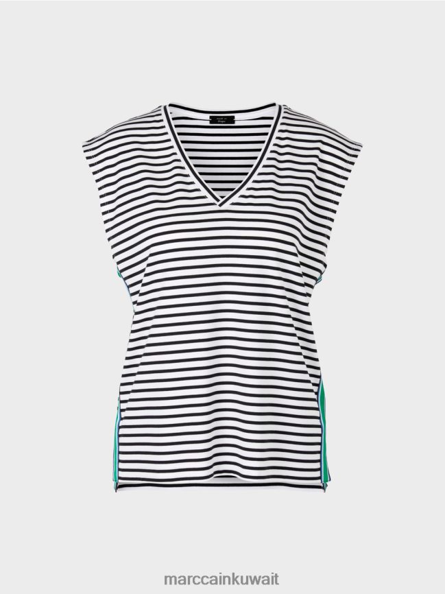 Marc Cain قميص مخطط عارضة LVN0D61357 ملابس شريط