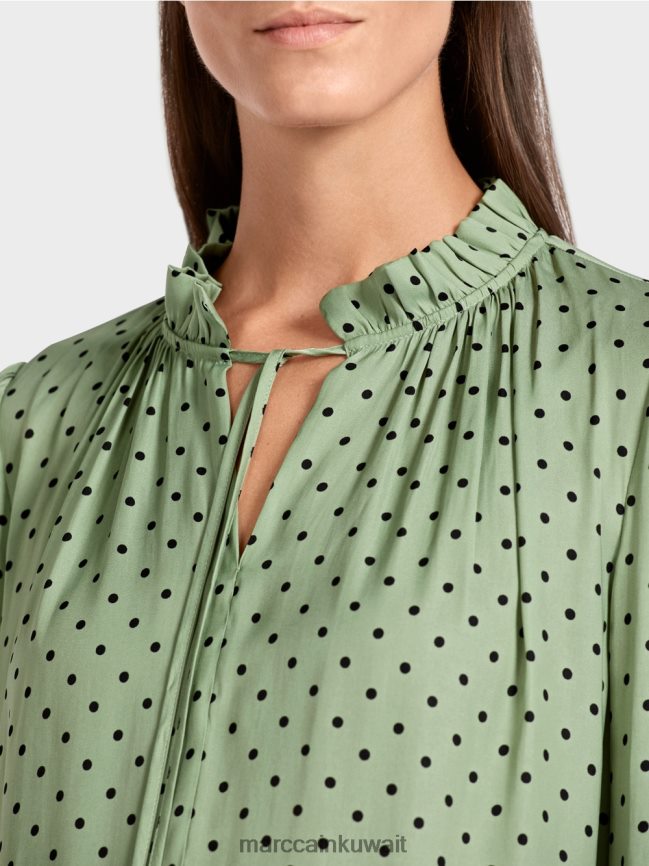 Marc Cain فستان منقط LVN0D6135 ملابس مسحوق النعناع