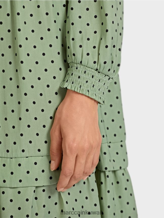 Marc Cain فستان منقط LVN0D6135 ملابس مسحوق النعناع