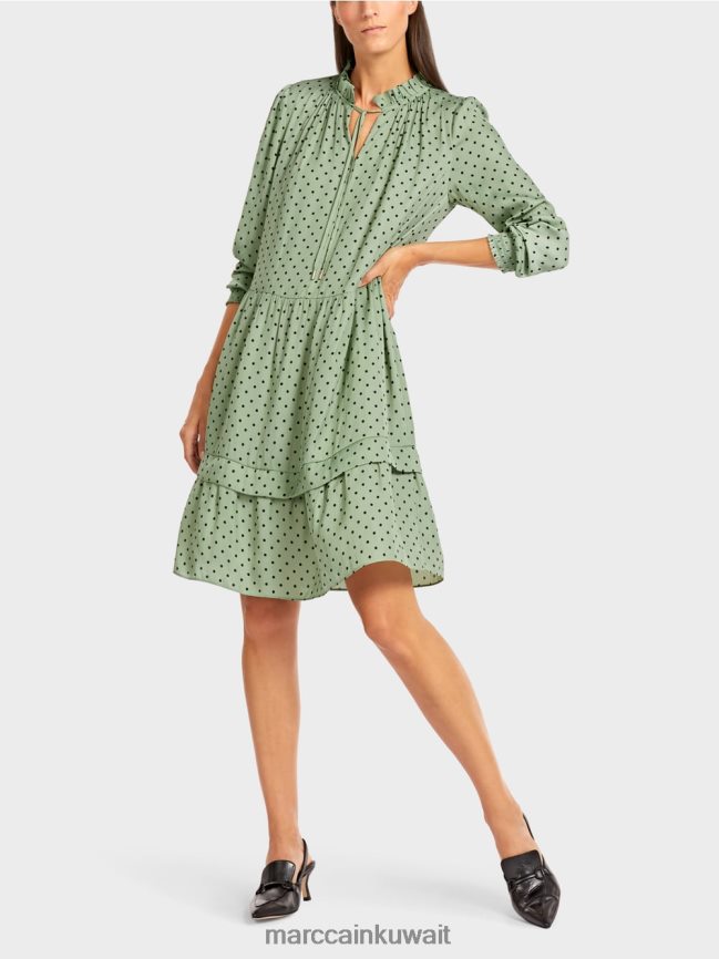 Marc Cain فستان منقط LVN0D6135 ملابس مسحوق النعناع