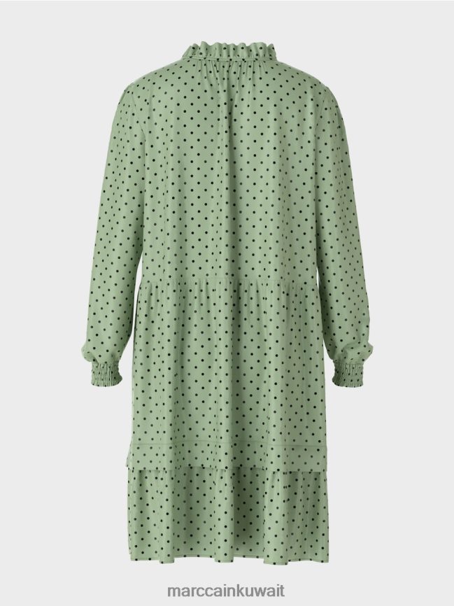 Marc Cain فستان منقط LVN0D6135 ملابس مسحوق النعناع