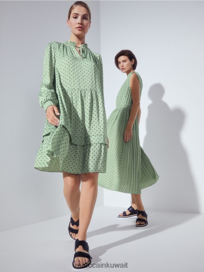 Marc Cain فستان منقط LVN0D6135 ملابس مسحوق النعناع