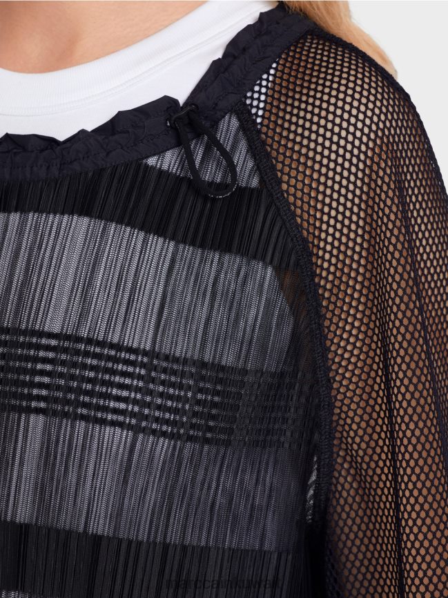 Marc Cain تيشيرت شفاف بأكمام طويلة LVN0D61360 ملابس منتصف الليل الأزرق