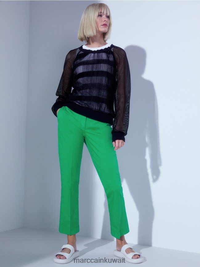 Marc Cain تيشيرت شفاف بأكمام طويلة LVN0D61360 ملابس منتصف الليل الأزرق