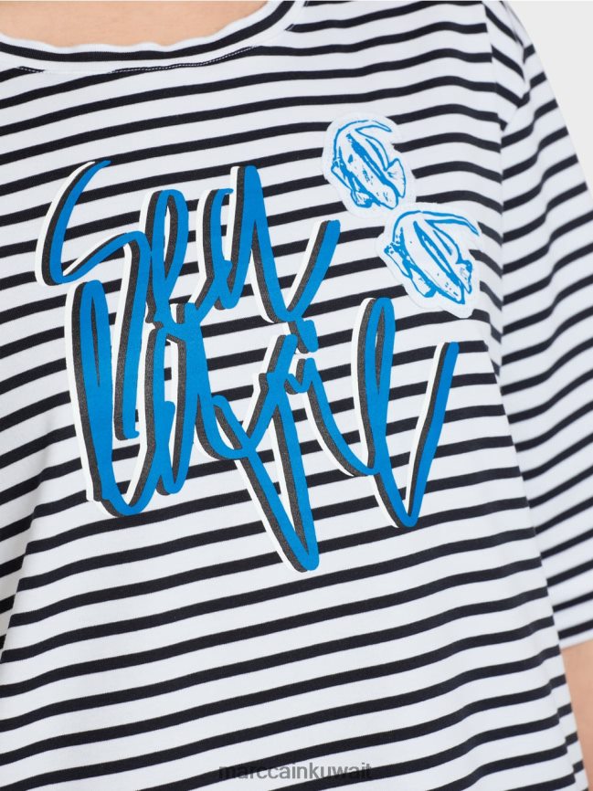 Marc Cain تي شيرت مع بيان LVN0D61362 ملابس شريط