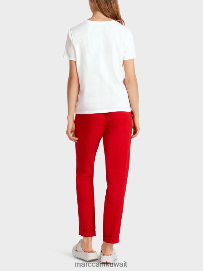 Marc Cain تي شيرت بزخارف الفيل LVN0D61366 ملابس أبيض