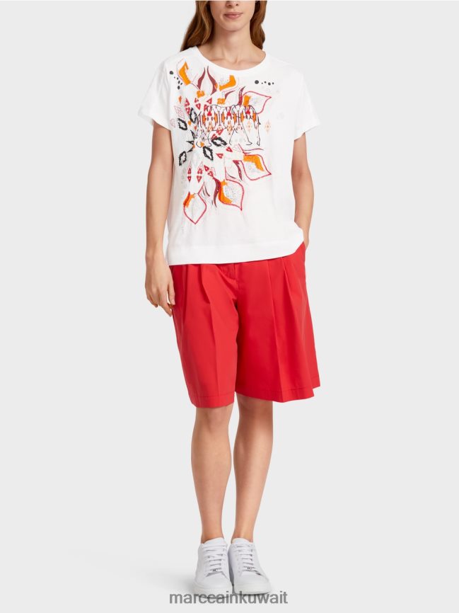 Marc Cain تي شيرت بمواد مختلطة LVN0D61373 ملابس أبيض