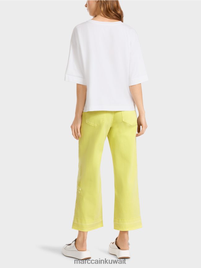 Marc Cain تي شيرت مع تطريزات وطبعات LVN0D61383 ملابس أبيض