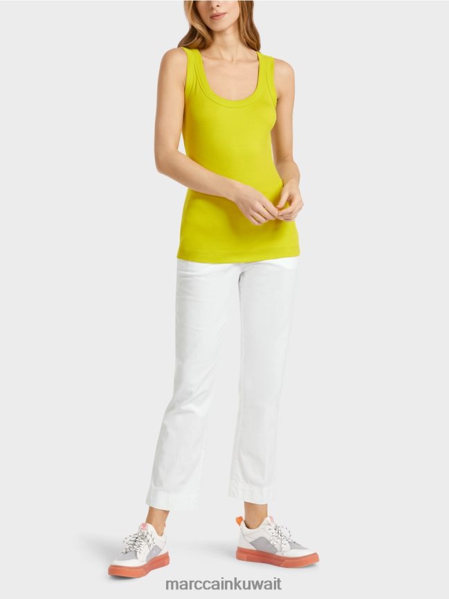 Marc Cain أعلى الخزان مع الأشرطة واسعة LVN0D61387 ملابس ليميد خفيف