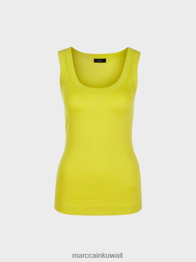 Marc Cain أعلى الخزان مع الأشرطة واسعة LVN0D61387 ملابس ليميد خفيف