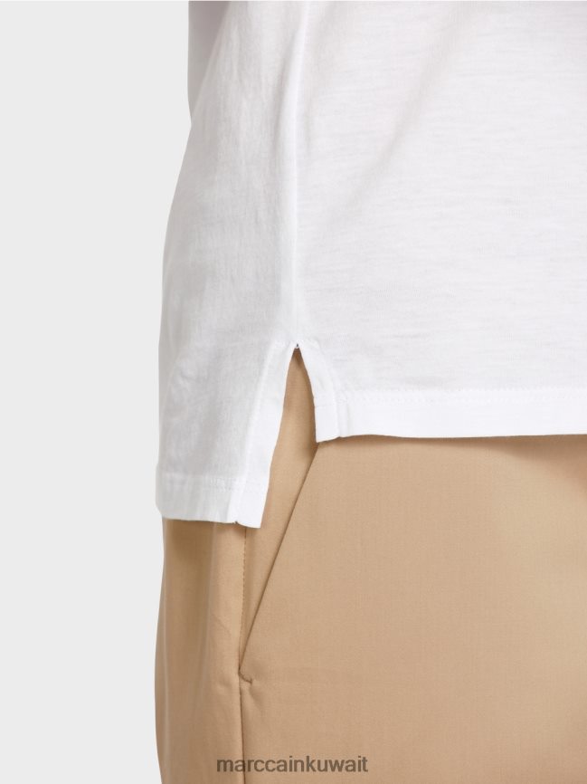 Marc Cain تي شيرت بزخارف حيوانية LVN0D61397 ملابس أبيض