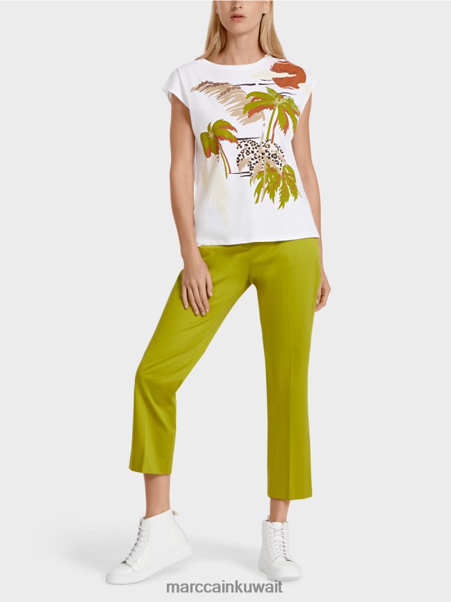 Marc Cain أعلى "إعادة التفكير معًا". LVN0D61405 ملابس أبيض