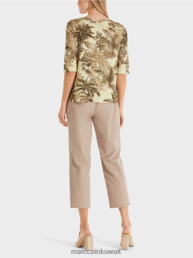 Marc Cain تي شيرت مطبوع بتصميم مضلع ناعم LVN0D61413 ملابس نفس ناعم