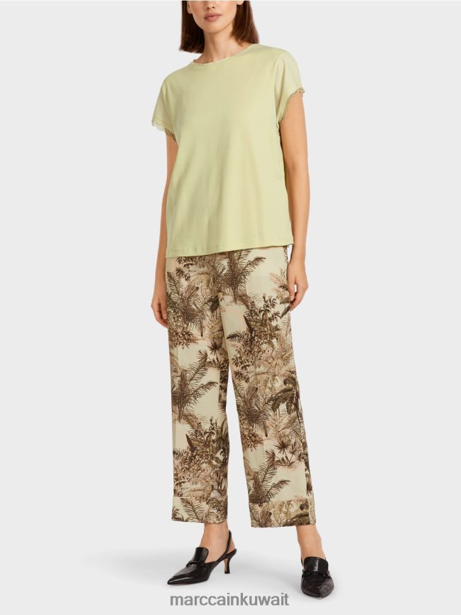 Marc Cain الجزء العلوي مزين بالدانتيل LVN0D61415 ملابس نفس ناعم