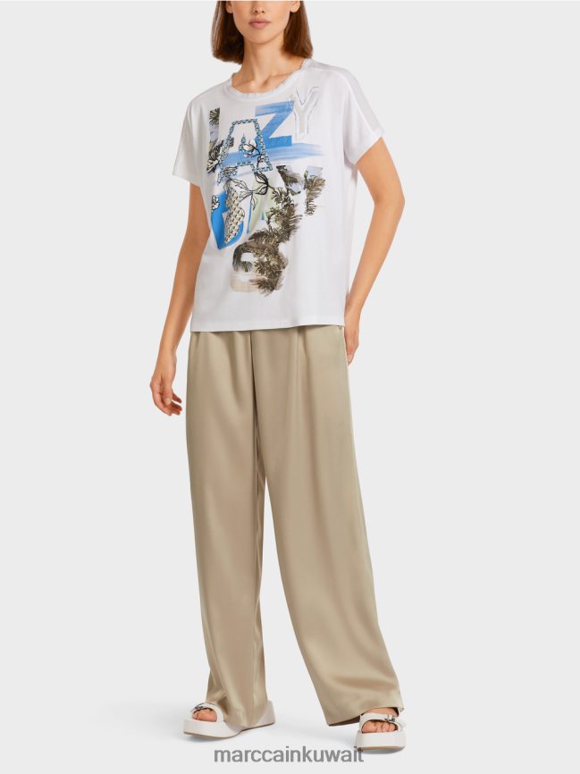 Marc Cain قمة كيمونو القطن LVN0D61416 ملابس أزور