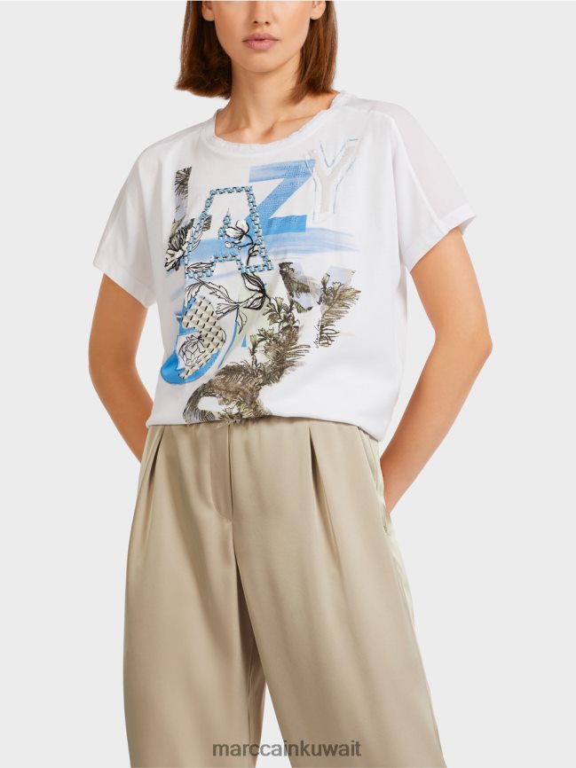 Marc Cain قمة كيمونو القطن LVN0D61416 ملابس أزور