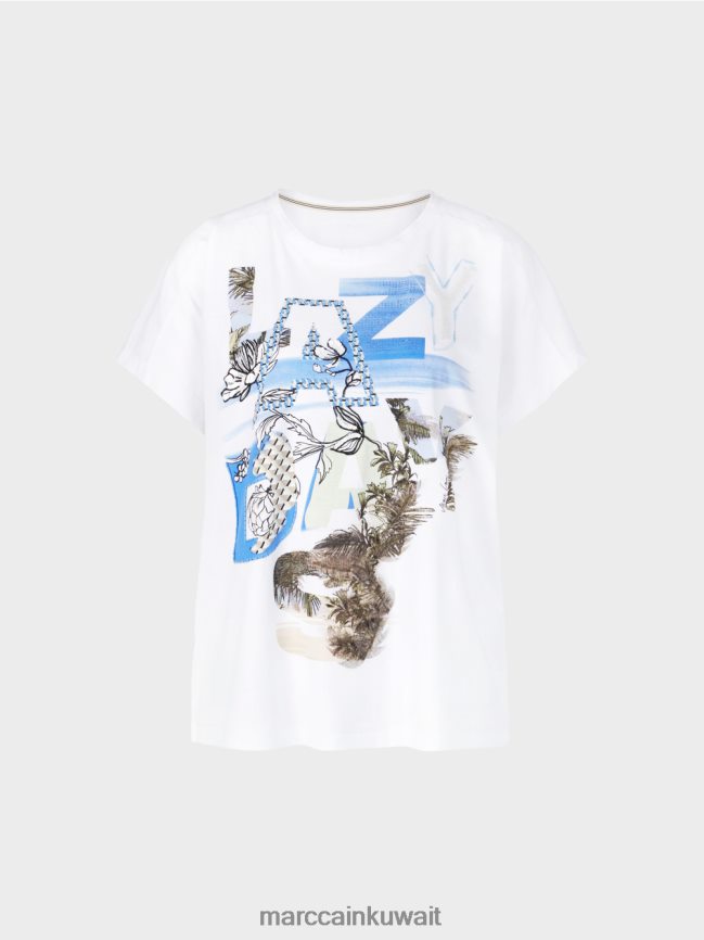 Marc Cain قمة كيمونو القطن LVN0D61416 ملابس أزور