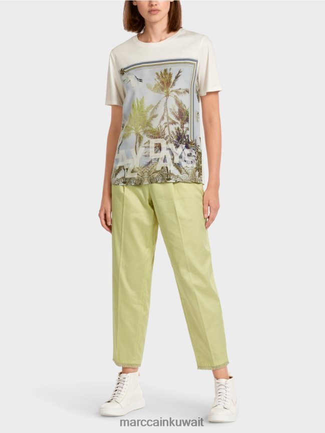 Marc Cain تي شيرت أنيق بمزيج من المواد LVN0D61418 ملابس أزور